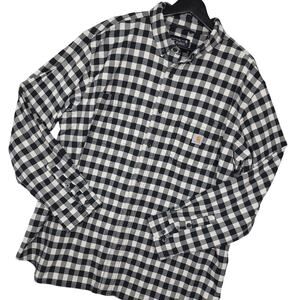 Carhartt Men's Flannel Shirt Relaxed Fit 2XL Long Sleeve Black White Checkered